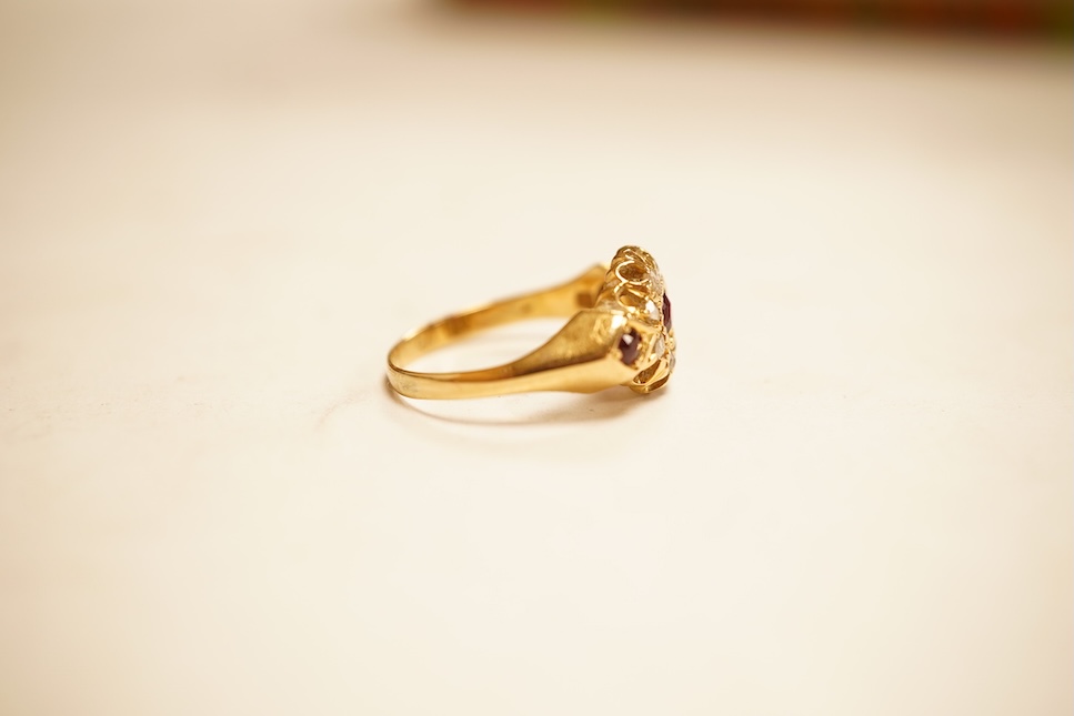 An 18ct, plat and illusion set solitaire diamond ring, size P, gross weight 2.4 grams.